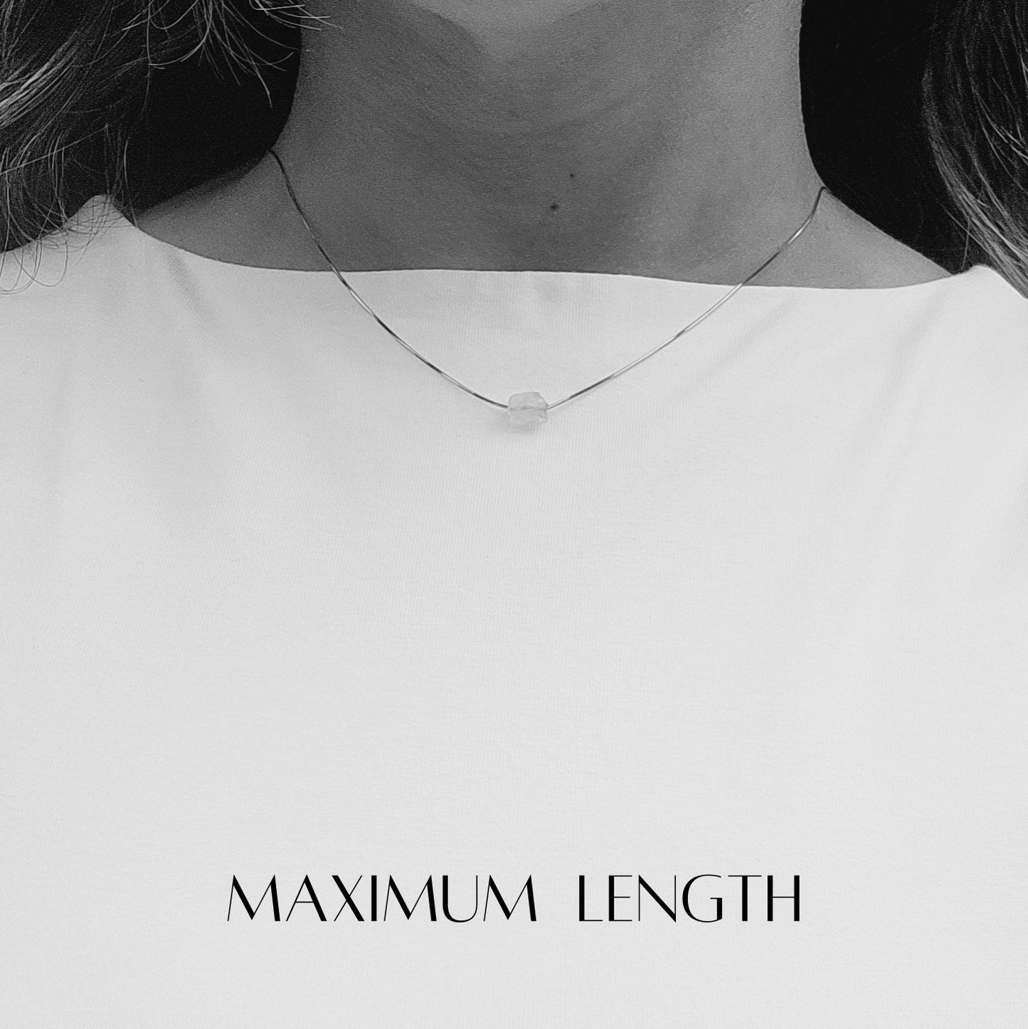 Rose Gold Silver Raw Gemstone Necklace - Adjustable Threader Choker - Lapis - Rose Quartz - Tanzanite - Amethyst - Garnet - Malachite -