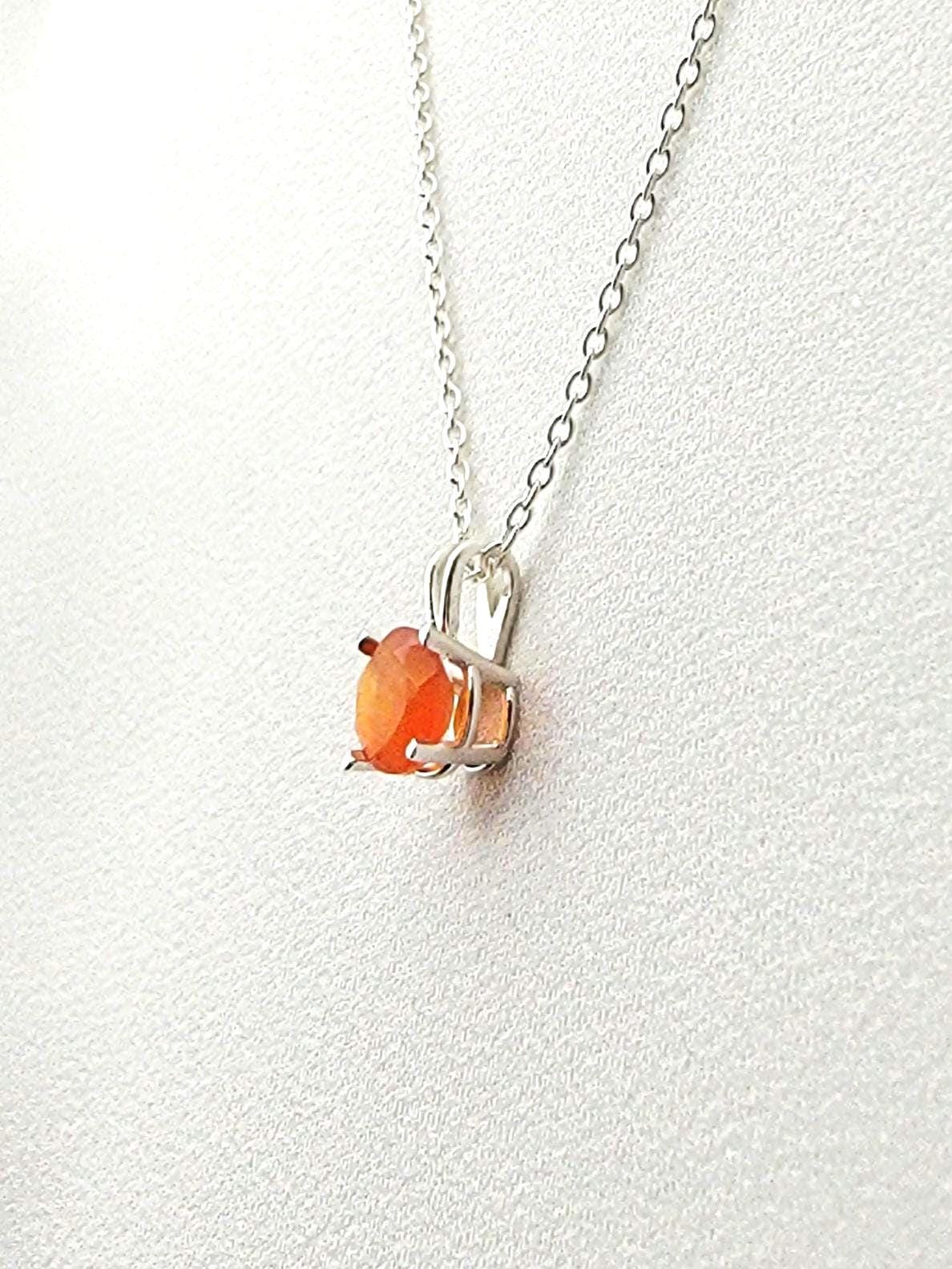 Carnelian Pendant Necklace – 14K Gold or Sterling Silver