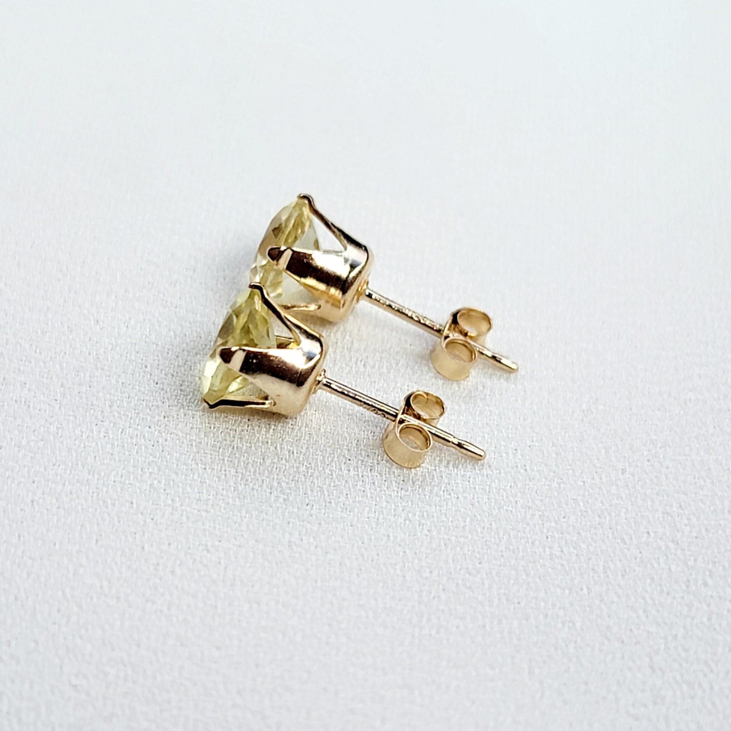 Lemon Topaz Stud Earrings – 14K Gold, Gold Filled, or Sterling Silver Jewelry