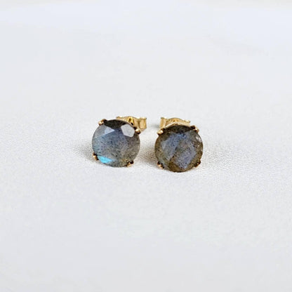 Labradorite Stud Earrings – 14K Gold, Gold Filled, or Sterling Silver Jewelry