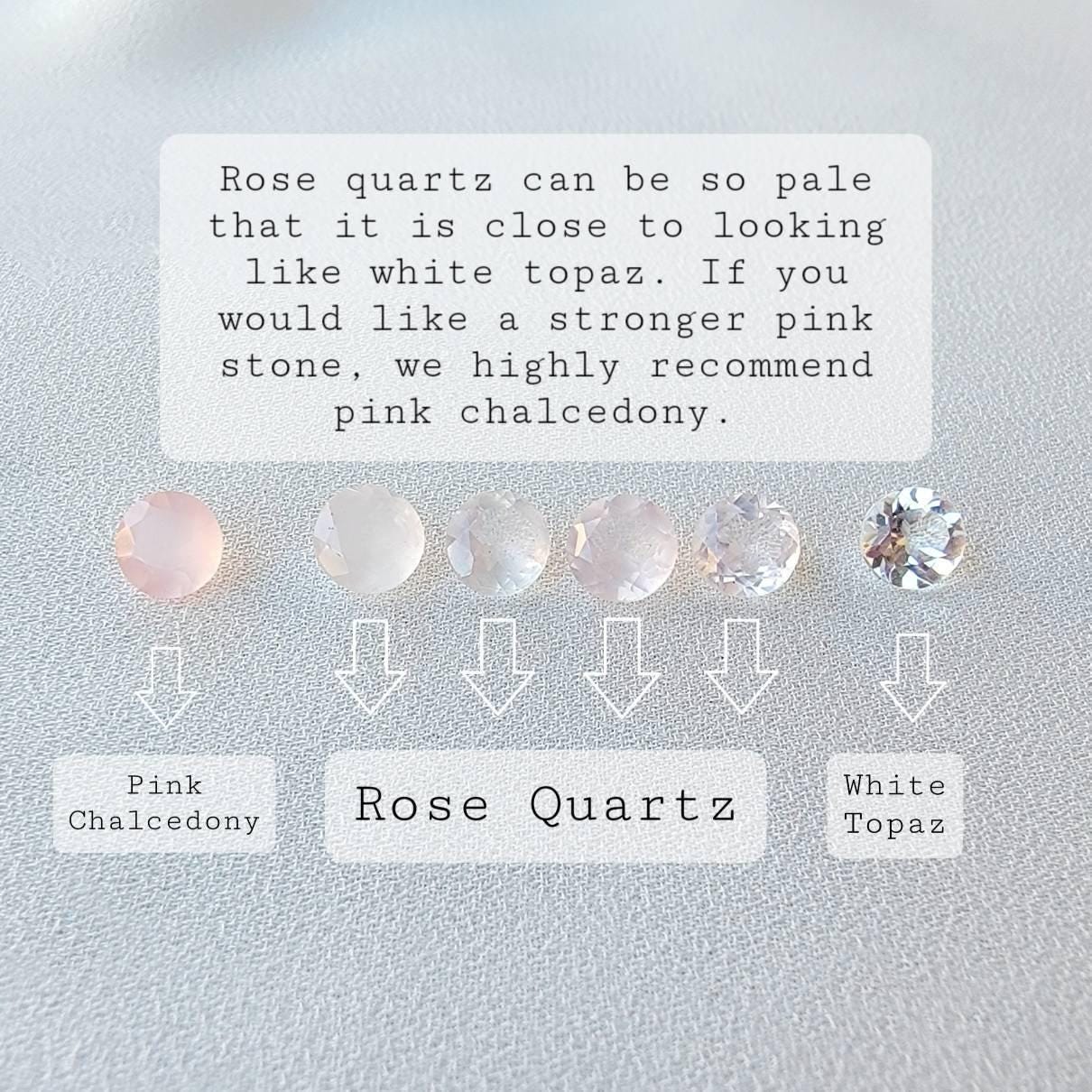Rose Quartz Stud Earrings – Sterling Silver or Gold Plated (3–6mm)