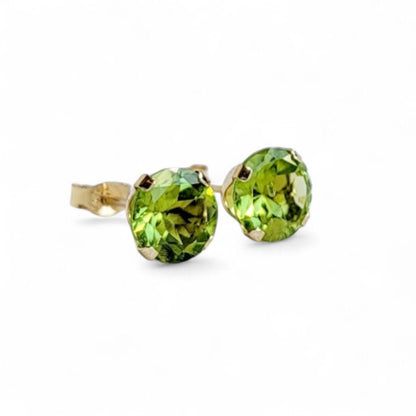 Peridot Stud Earrings – 14K Gold, Gold Filled or Sterling Silver