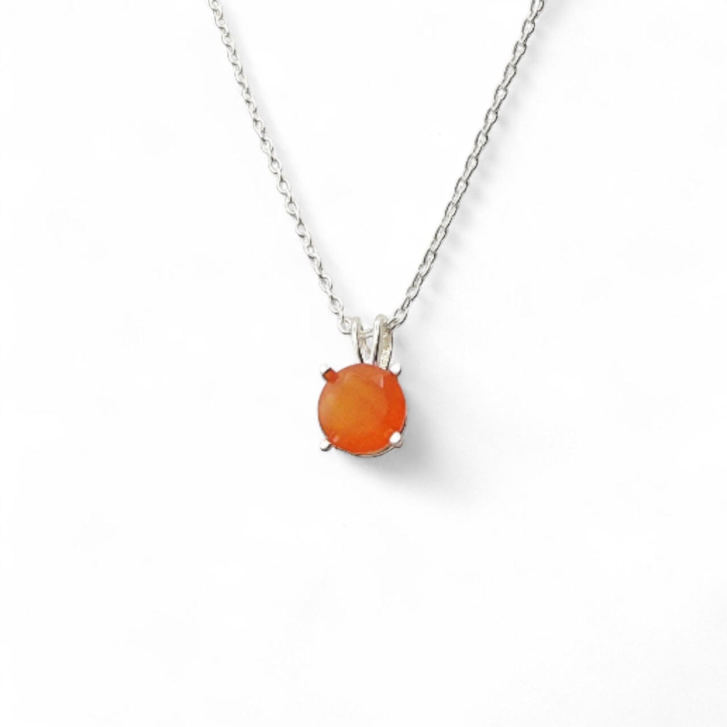 Carnelian Pendant Necklace – 14K Gold or Sterling Silver
