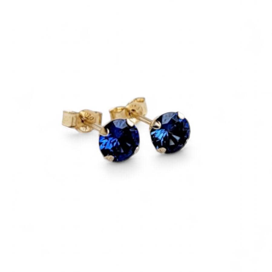 Lab Grown Sapphire Stud Earrings – 14K Gold, Gold Filled or Sterling Silver